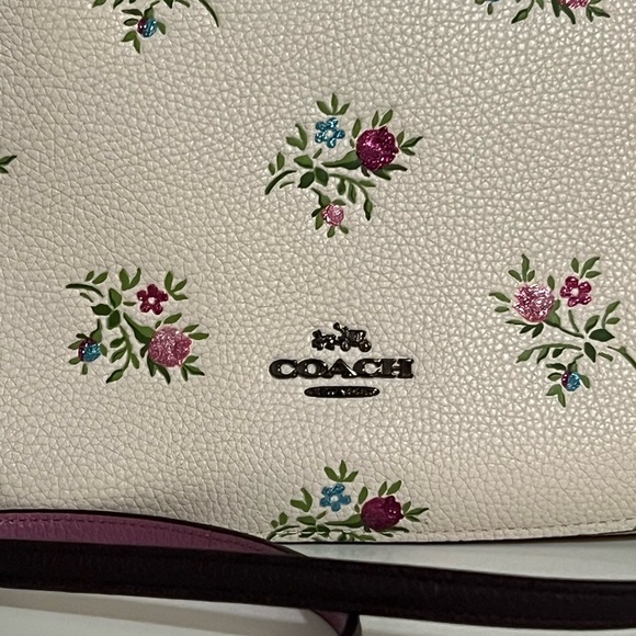 NWT Coach Chelsea Crossbody Bag - Chalk White with Floral Print - Picture 3 of 12